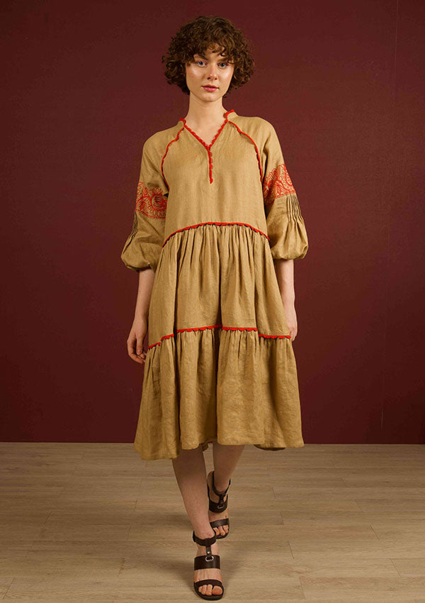 Khaki Roza Dress