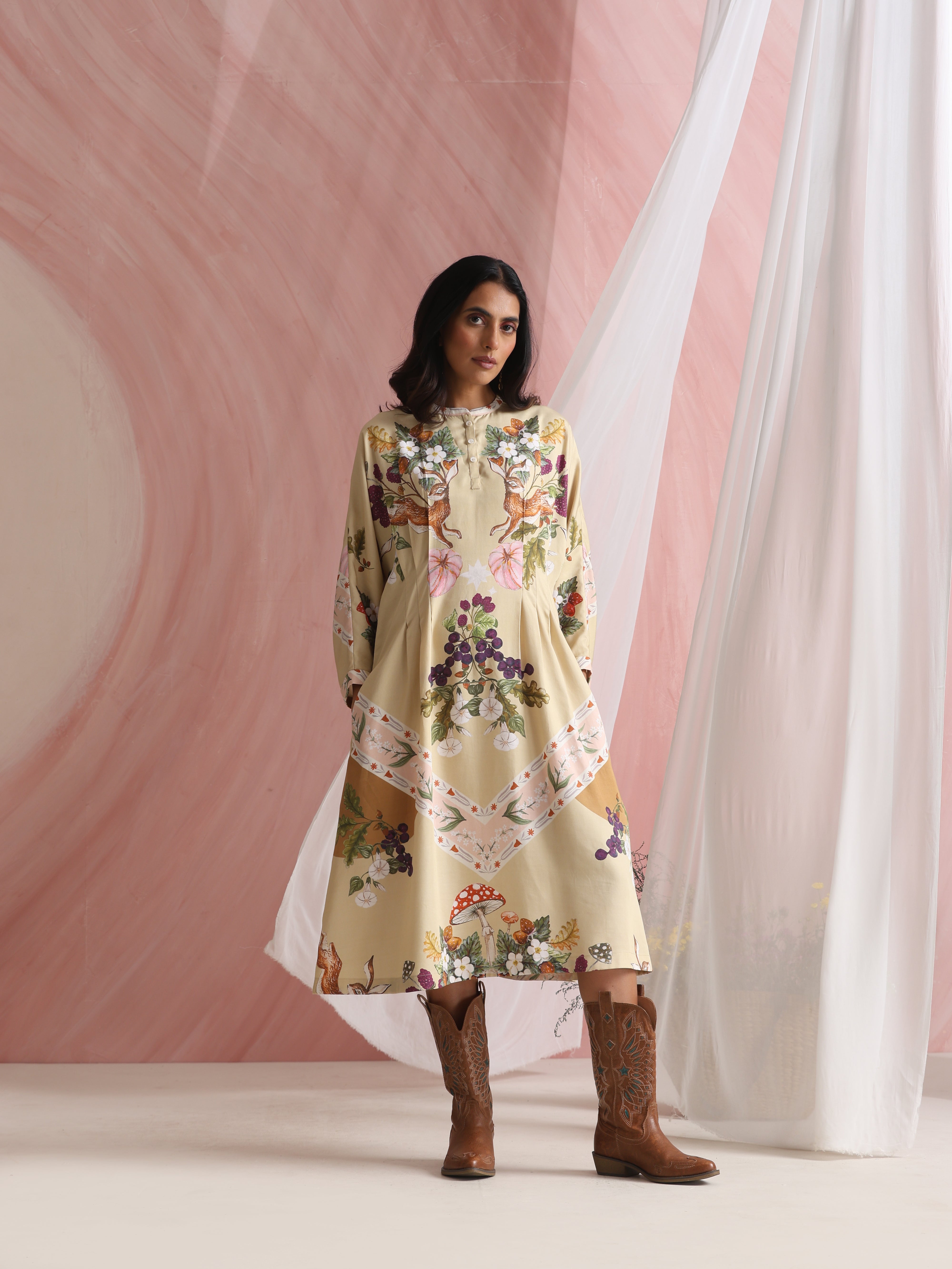 Twilight Pleat Dress