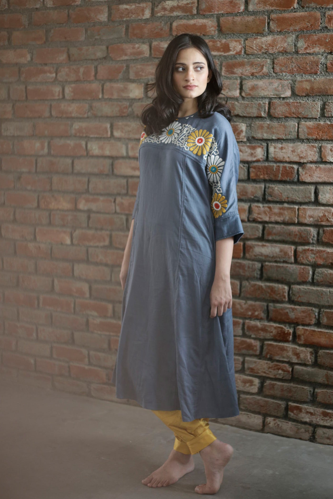 Blue Waterlily Jasmine Kurta