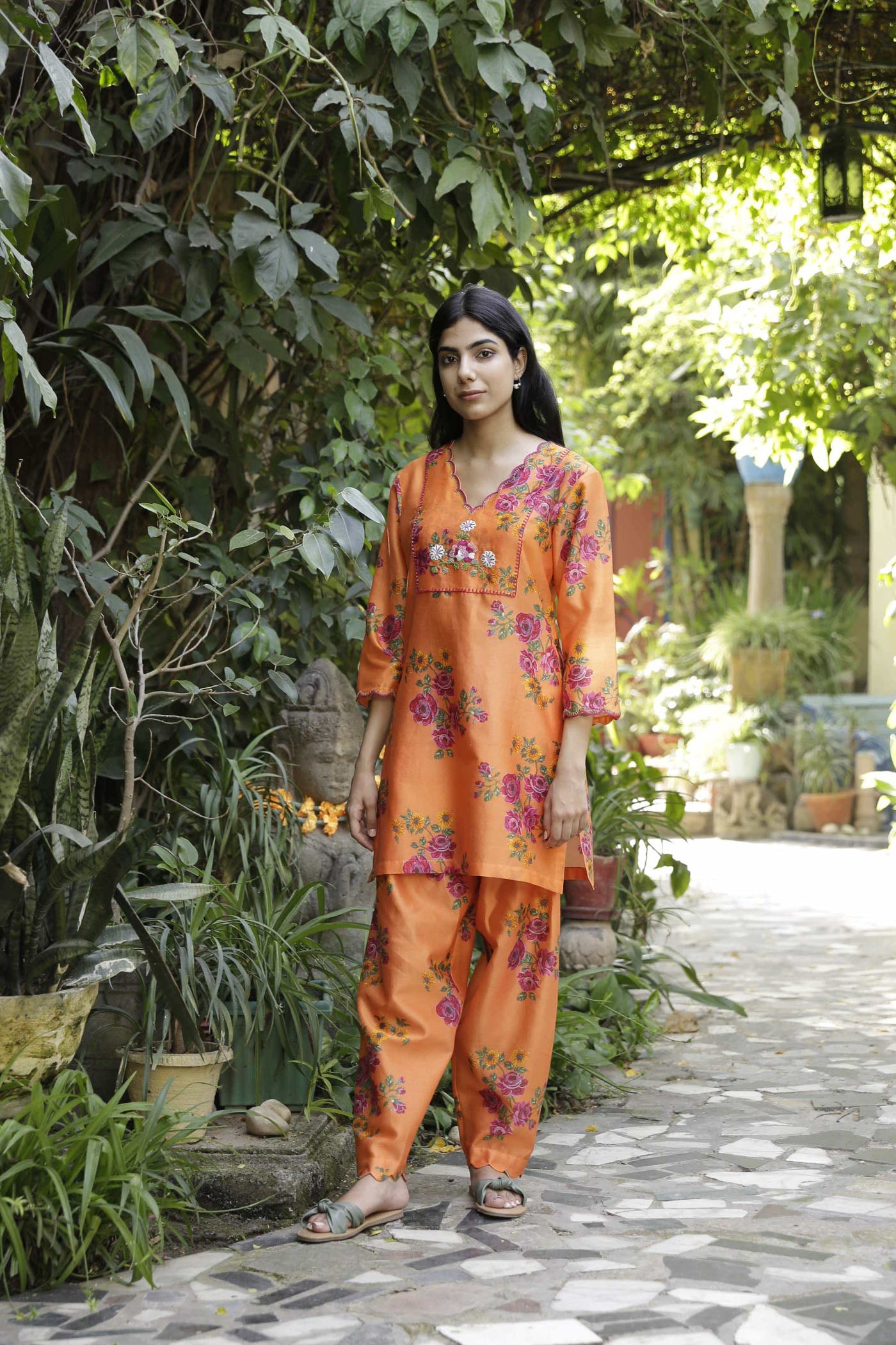 Tangerine Kurta