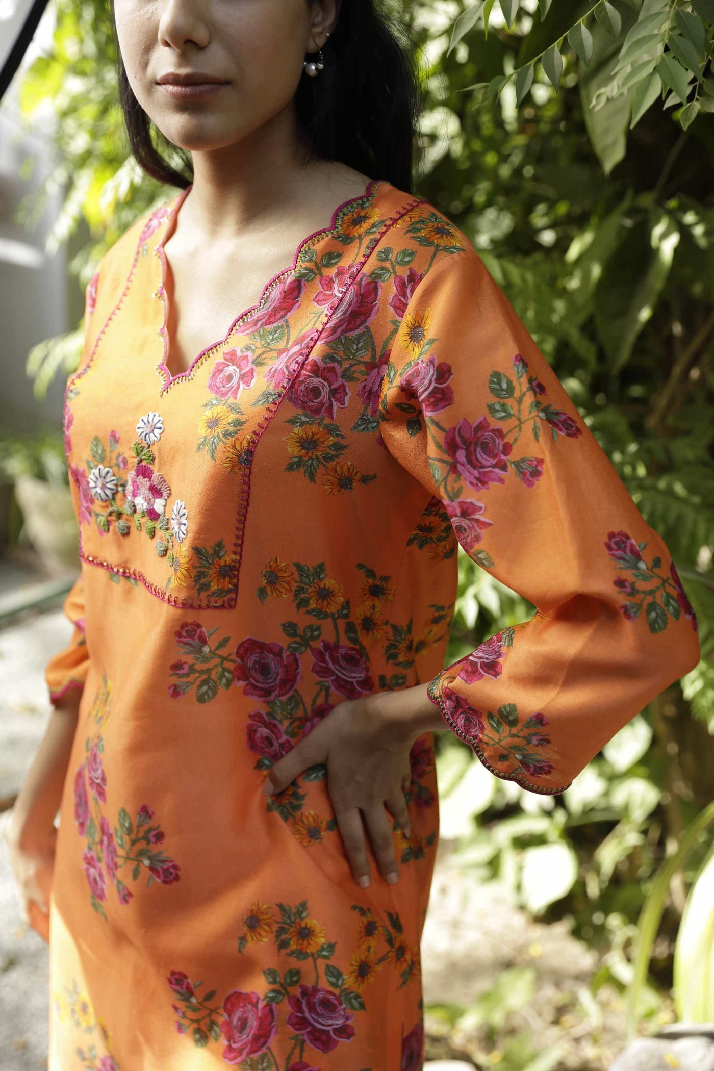 Tangerine Kurta