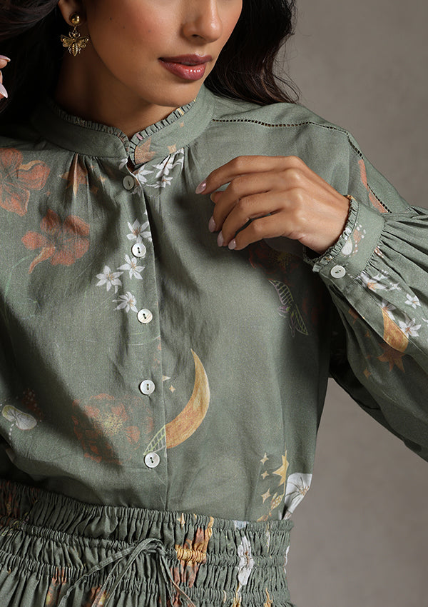 Sage Enchanted Garden Shirt