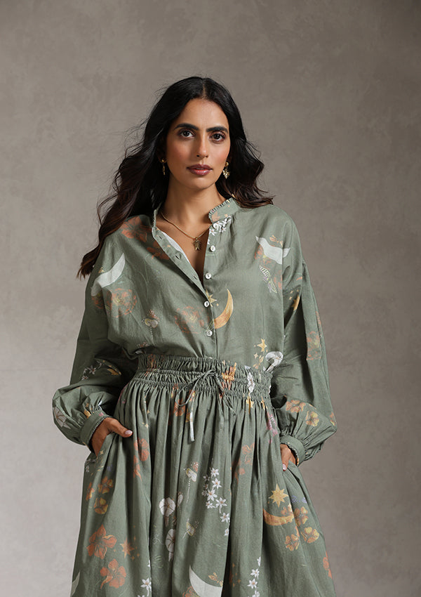 Sage Enchanted Garden Shirt