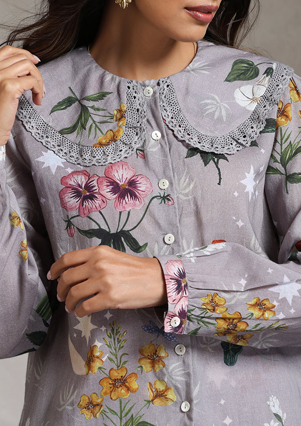 Lavender Botanical Shirt