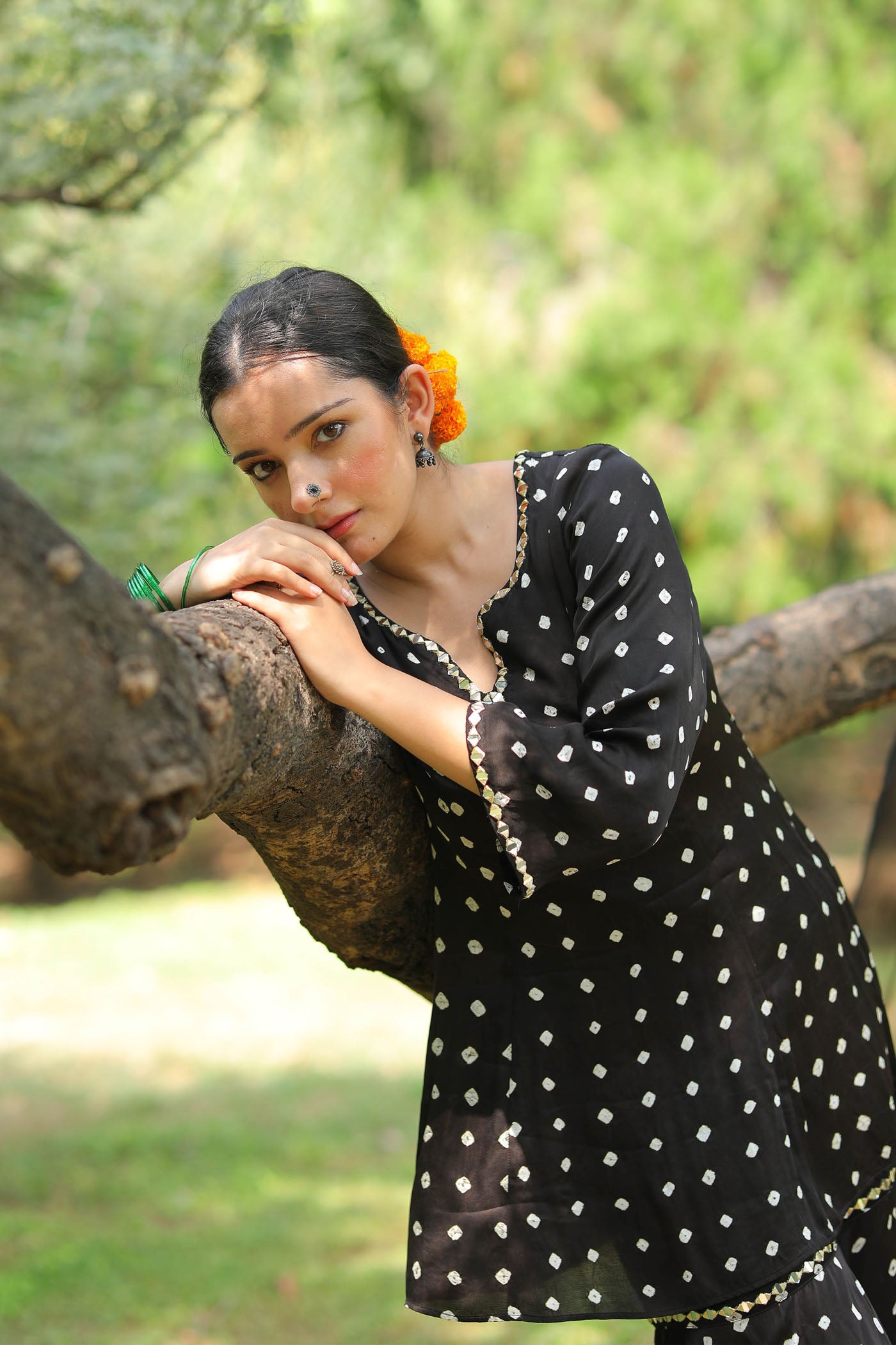 Bandhej Sharara Set