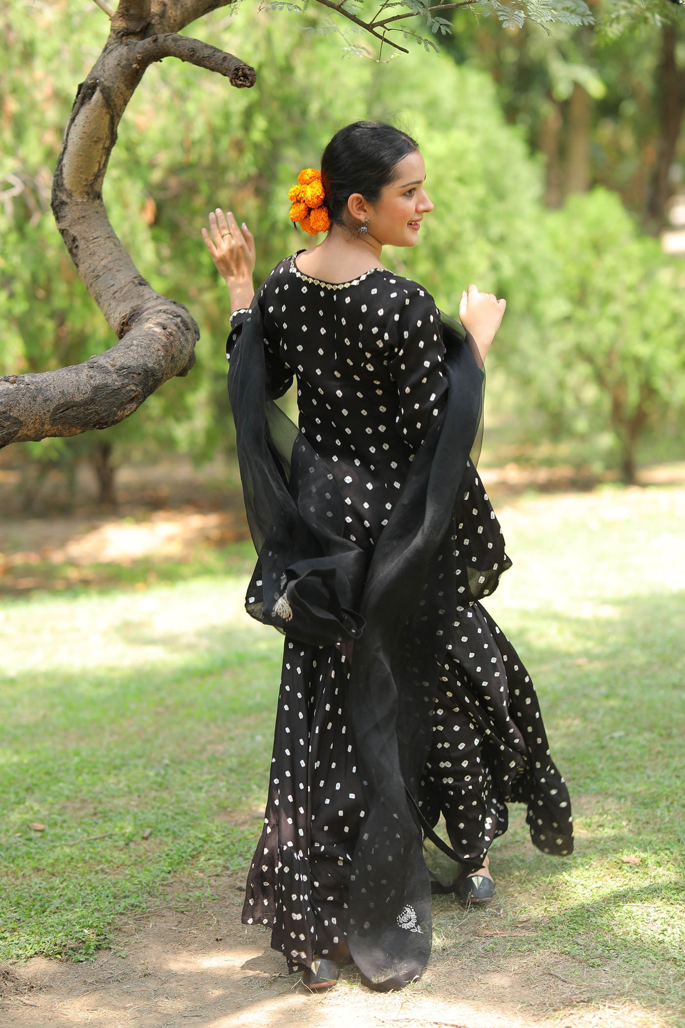 Bandhej Sharara Set