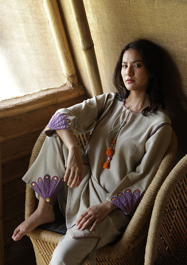 Sand Kalidar Co-ord Set
