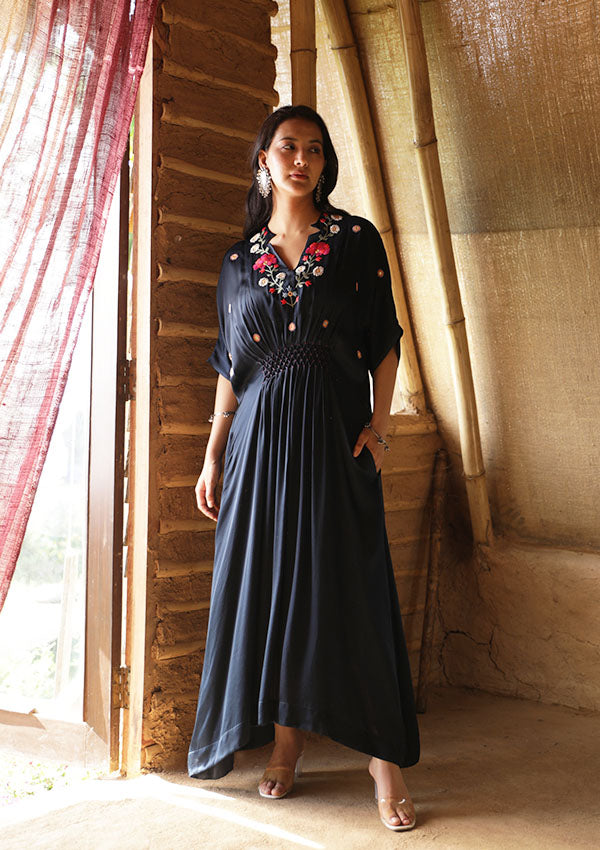 Navy Rosella Kaftan Dress