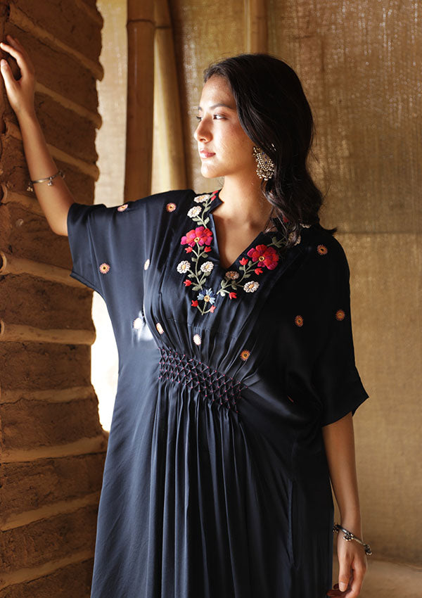 Navy Rosella Kaftan Dress