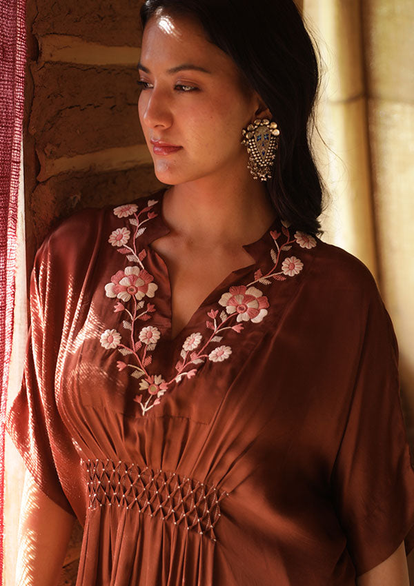 Terracotta Kaftan Co-ord Set