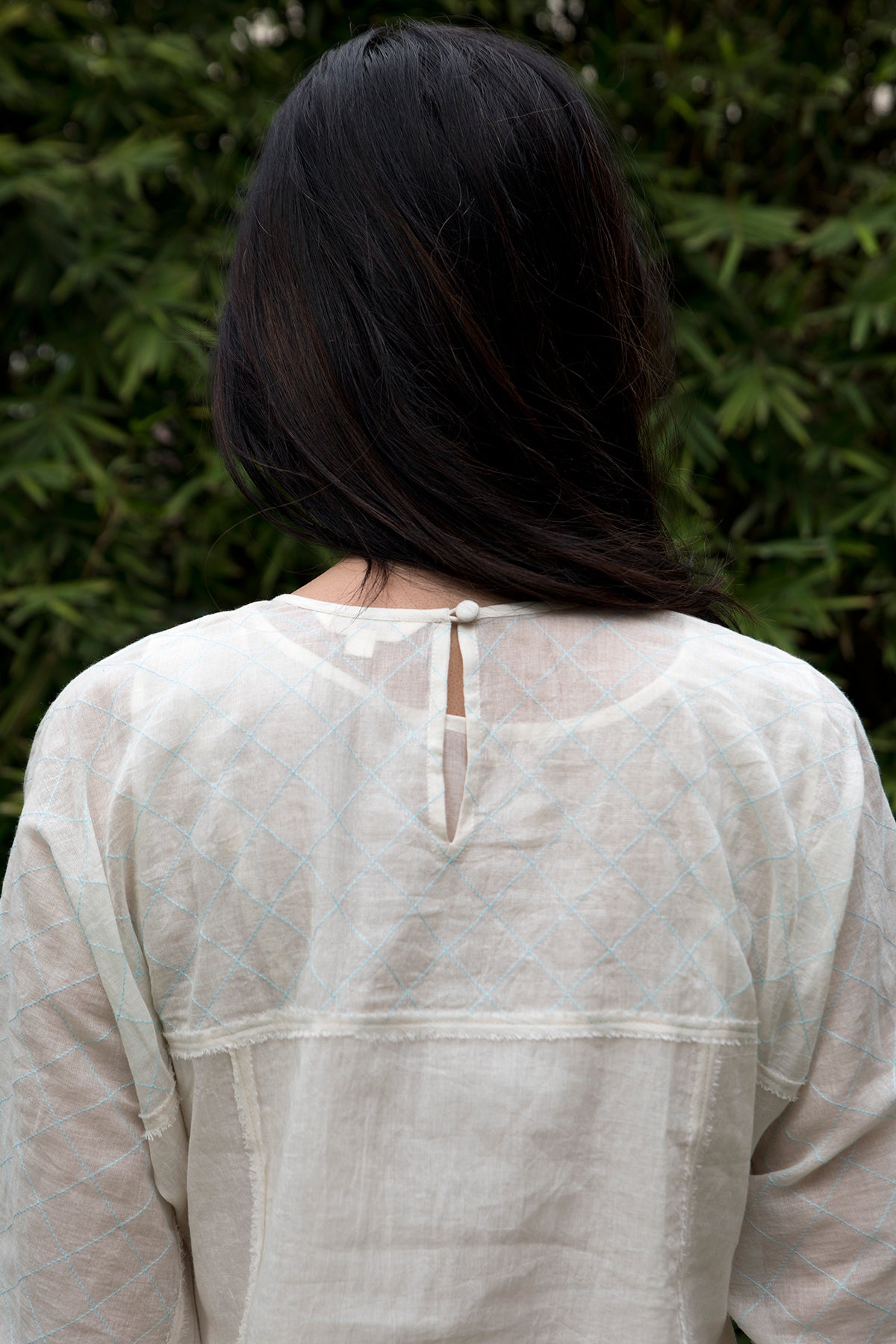 Kora- Powder Blue Kali Kurta