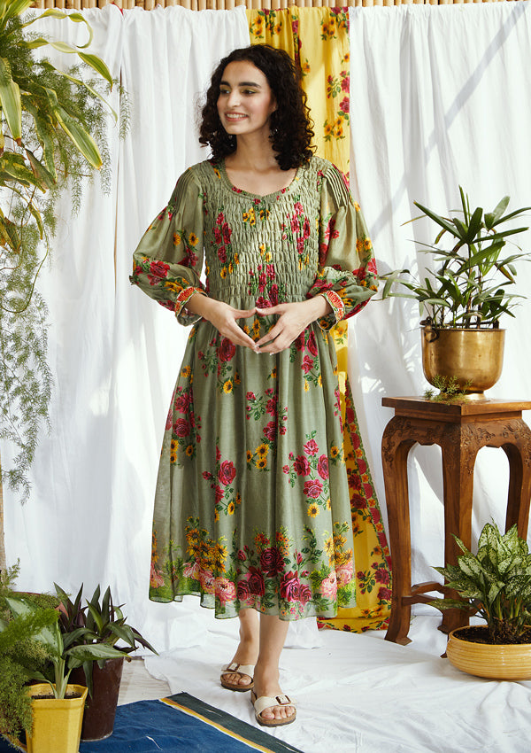 Sage Smock Dress Sage Smock Dress