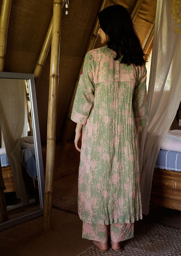 Terracotta Peasant Tunic and Pants Set
