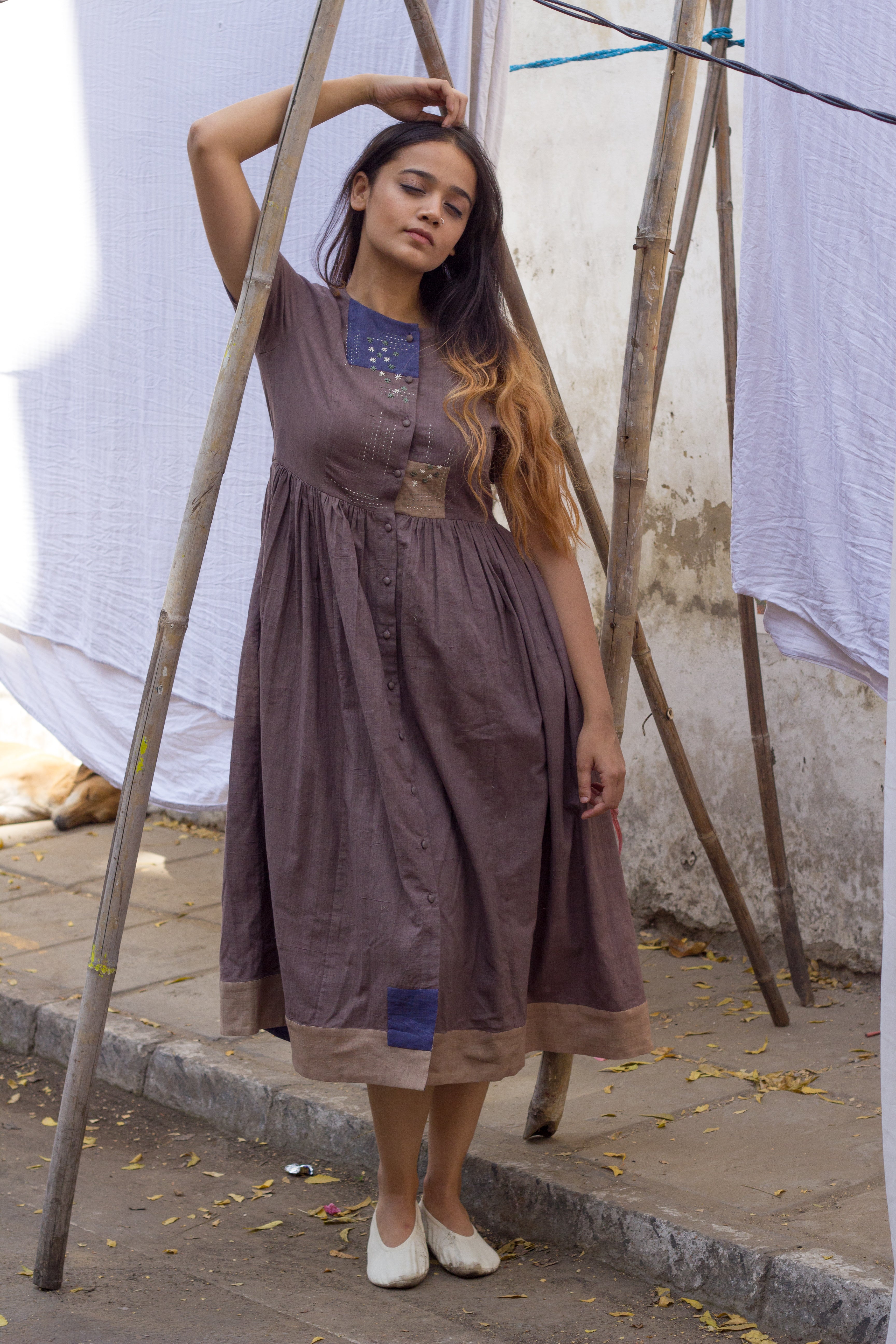 Shimeka Patch Dress - shopraiman