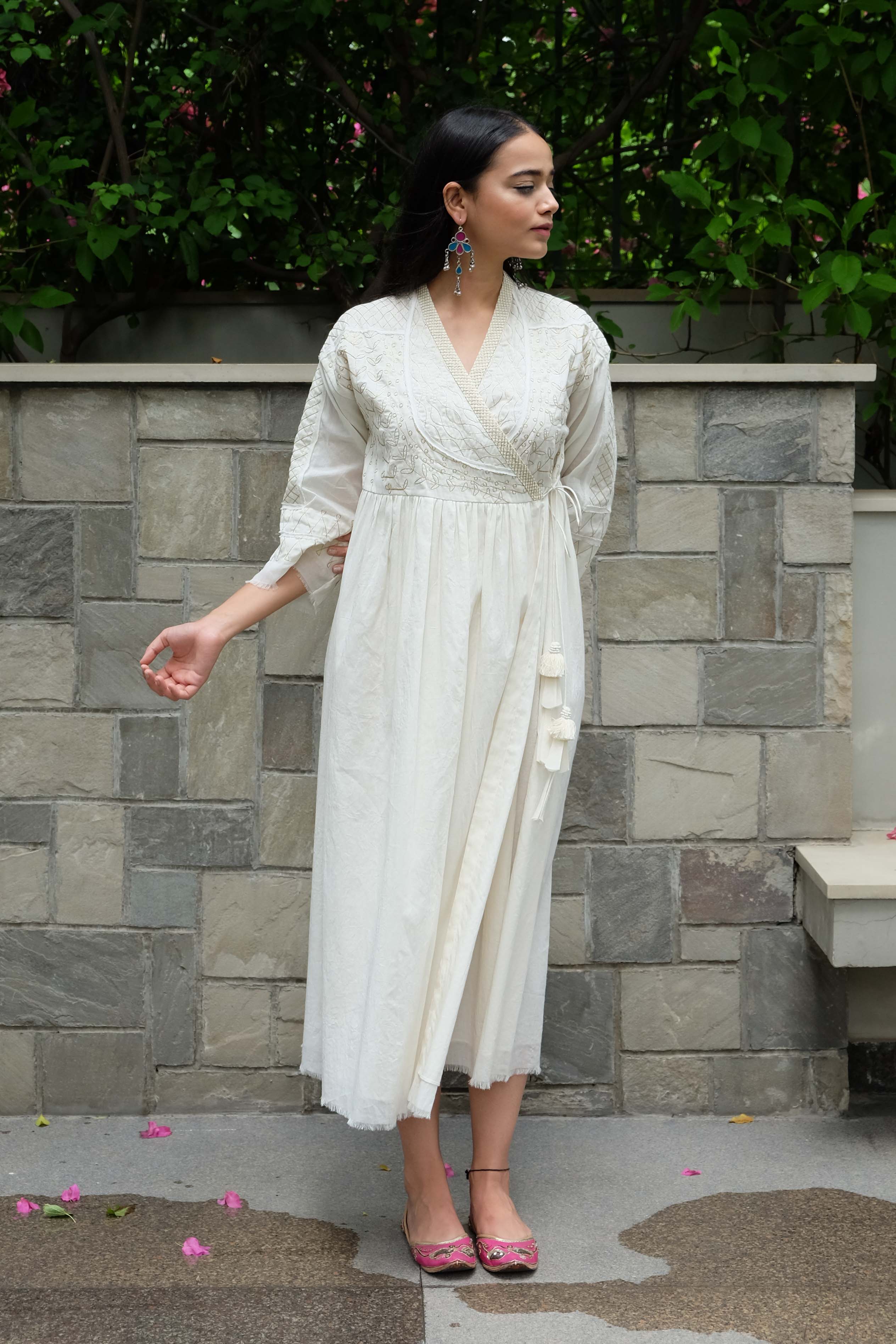 Off- White Quilt Angrakhi - shopraiman