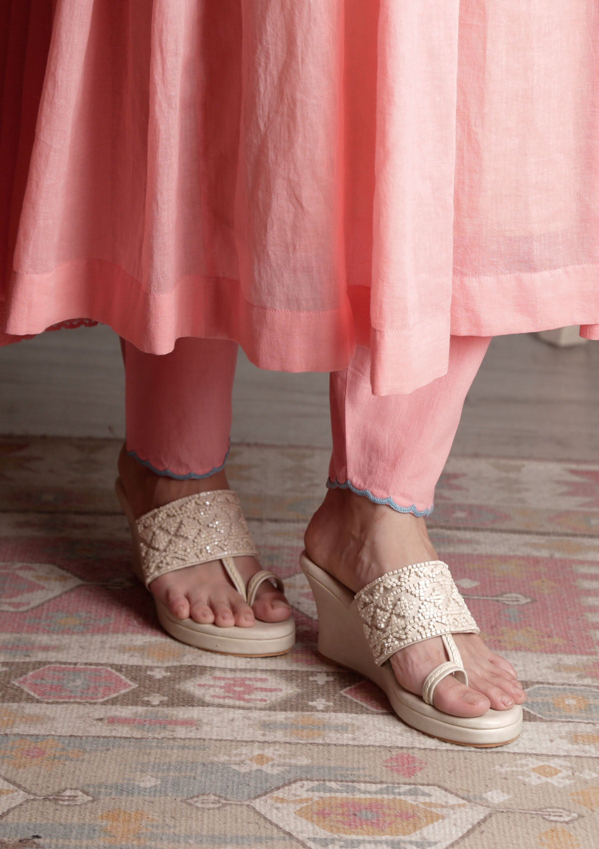 Pink Narrow Salwar Pants