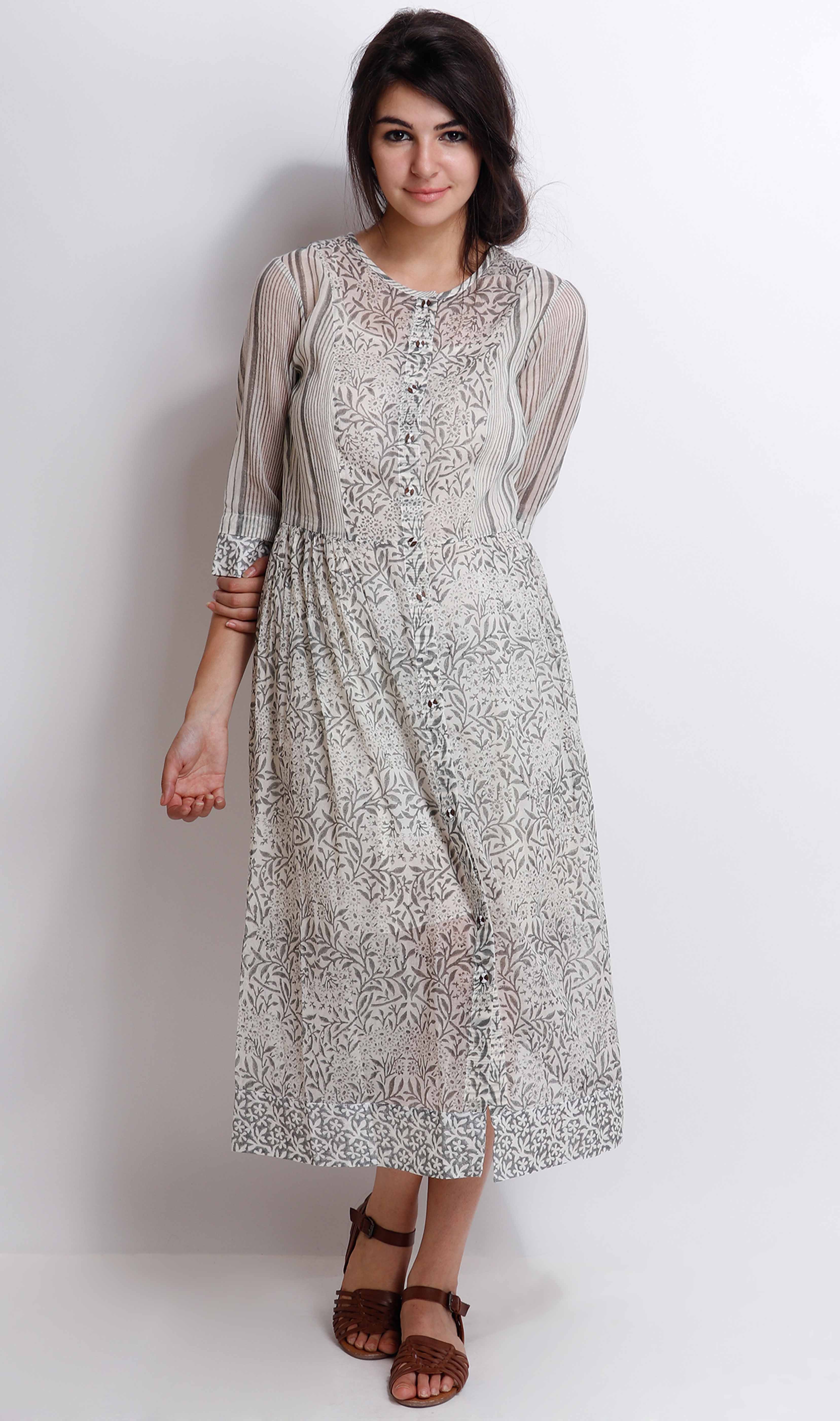 Grey Carnation Peshi Dress - shopraiman