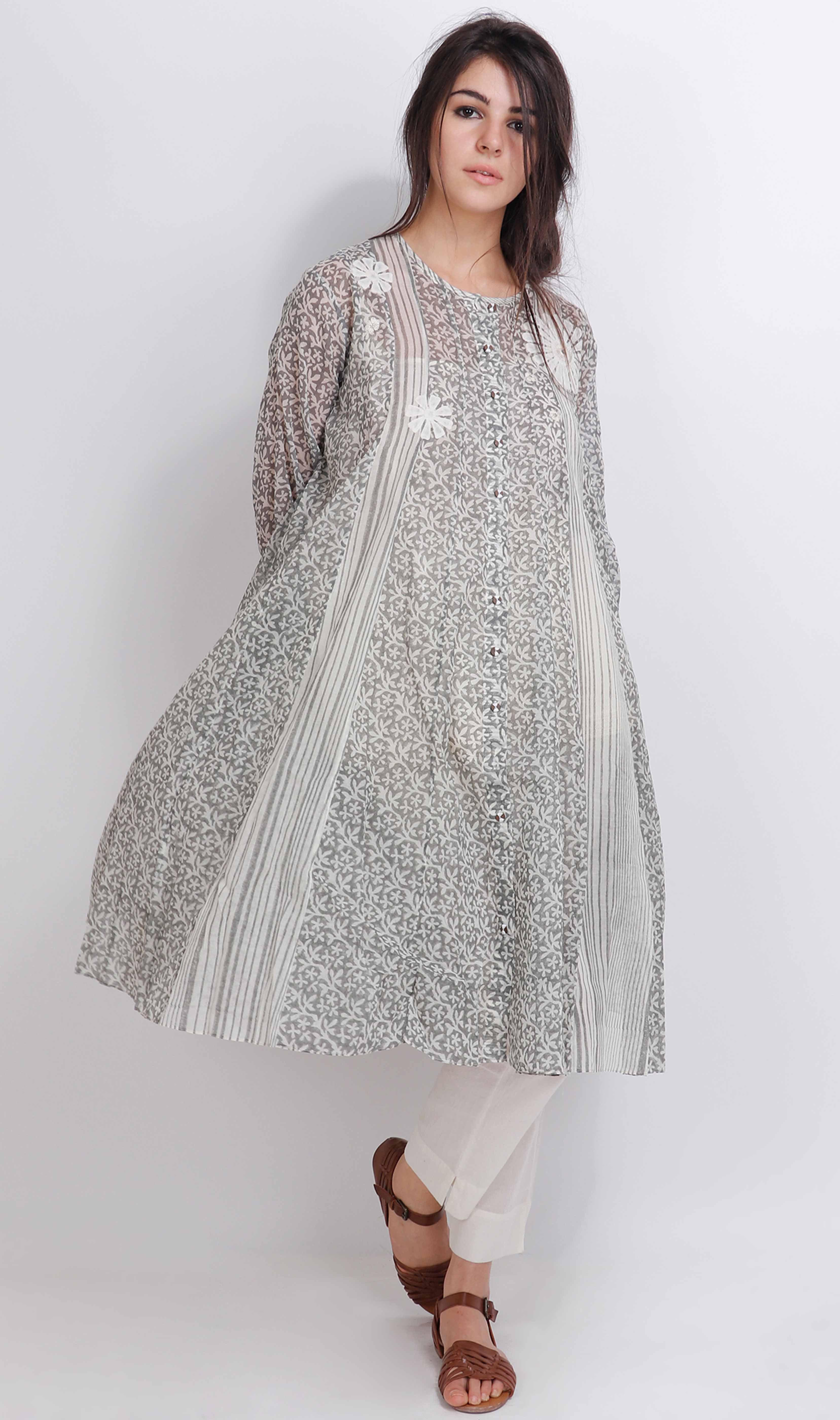 Grey Lilac Kali Tunic - shopraiman