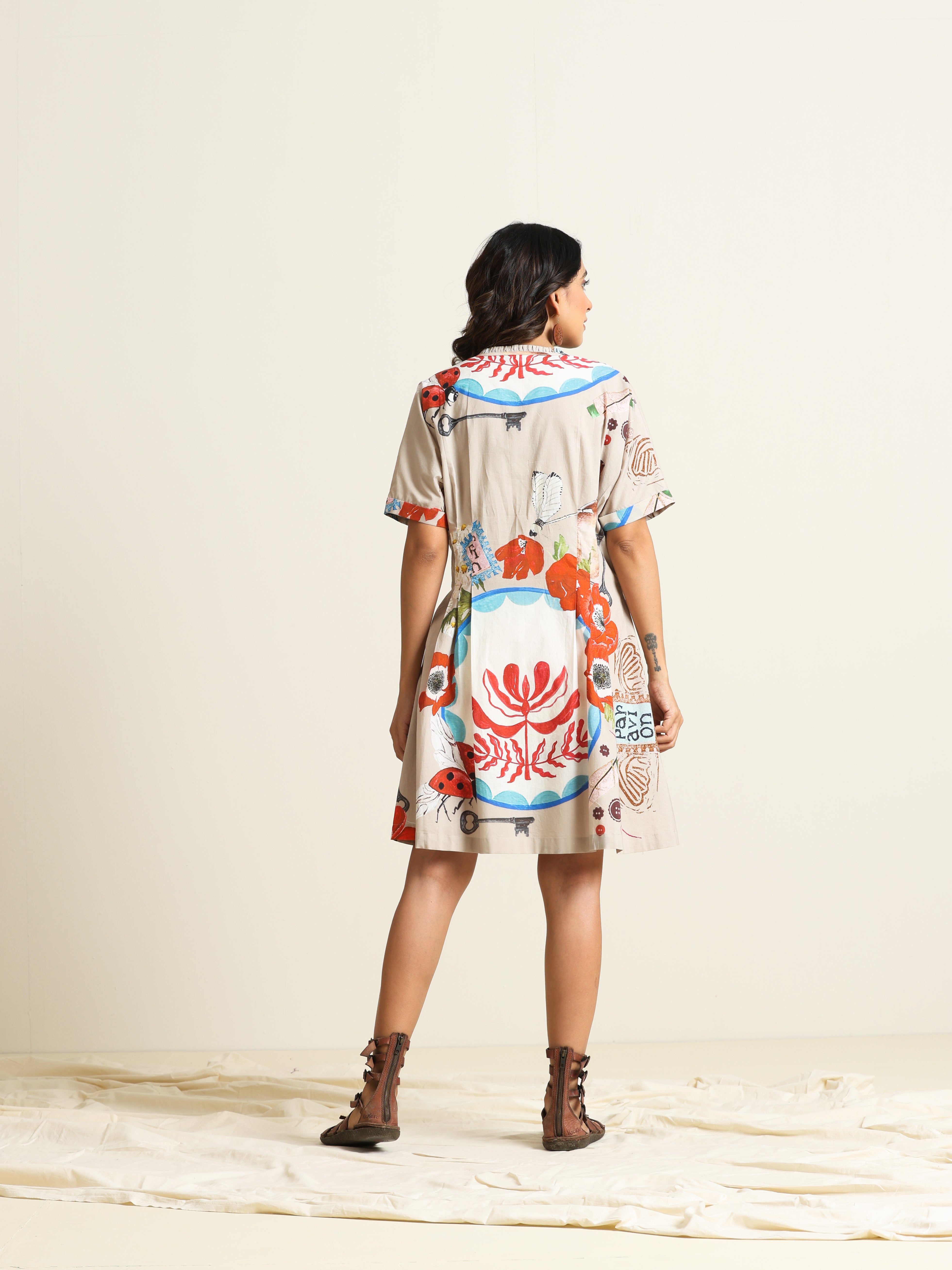 Isla Pleat Shirt Dress