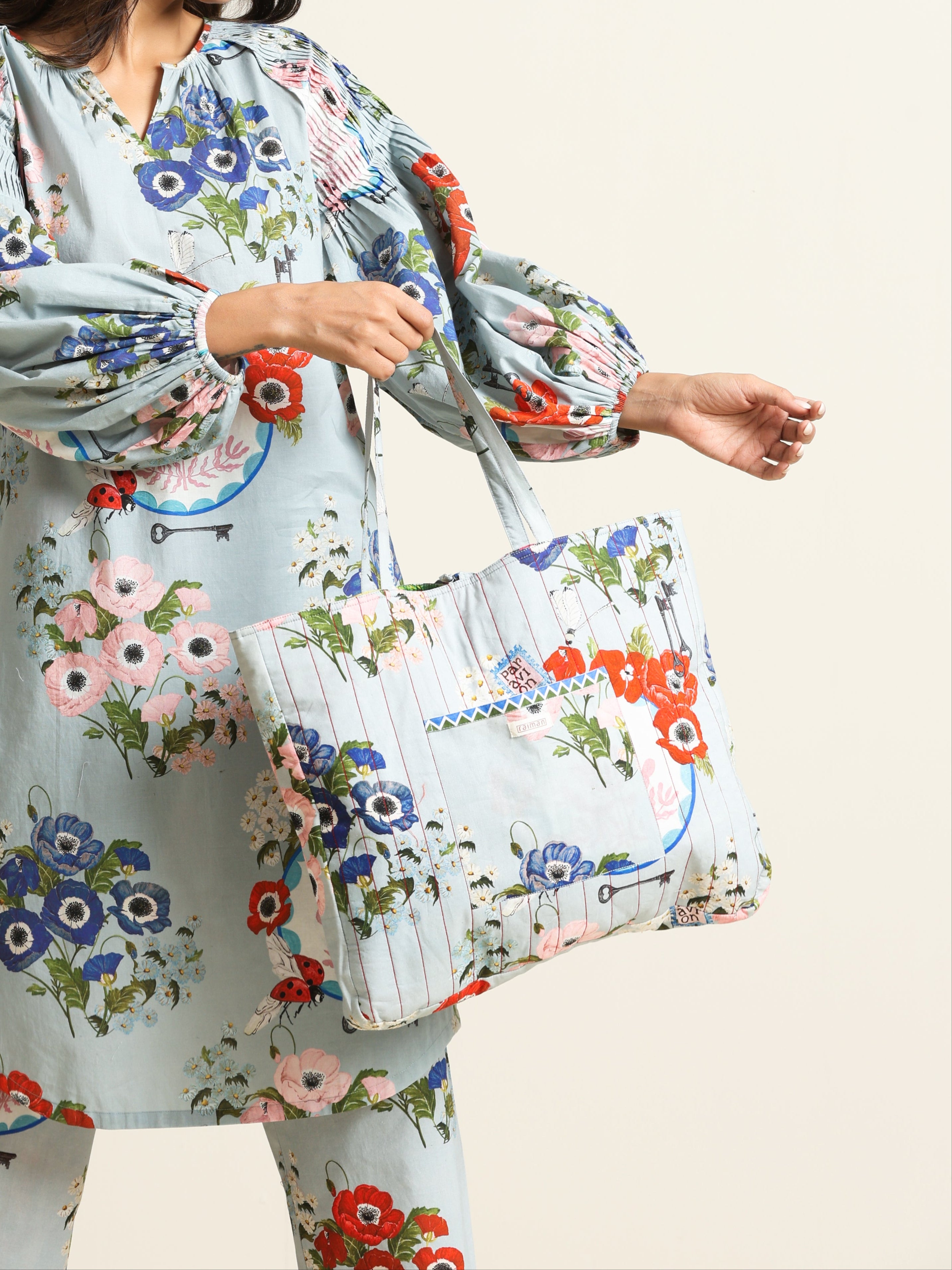 Summer Quilted Tote Bag