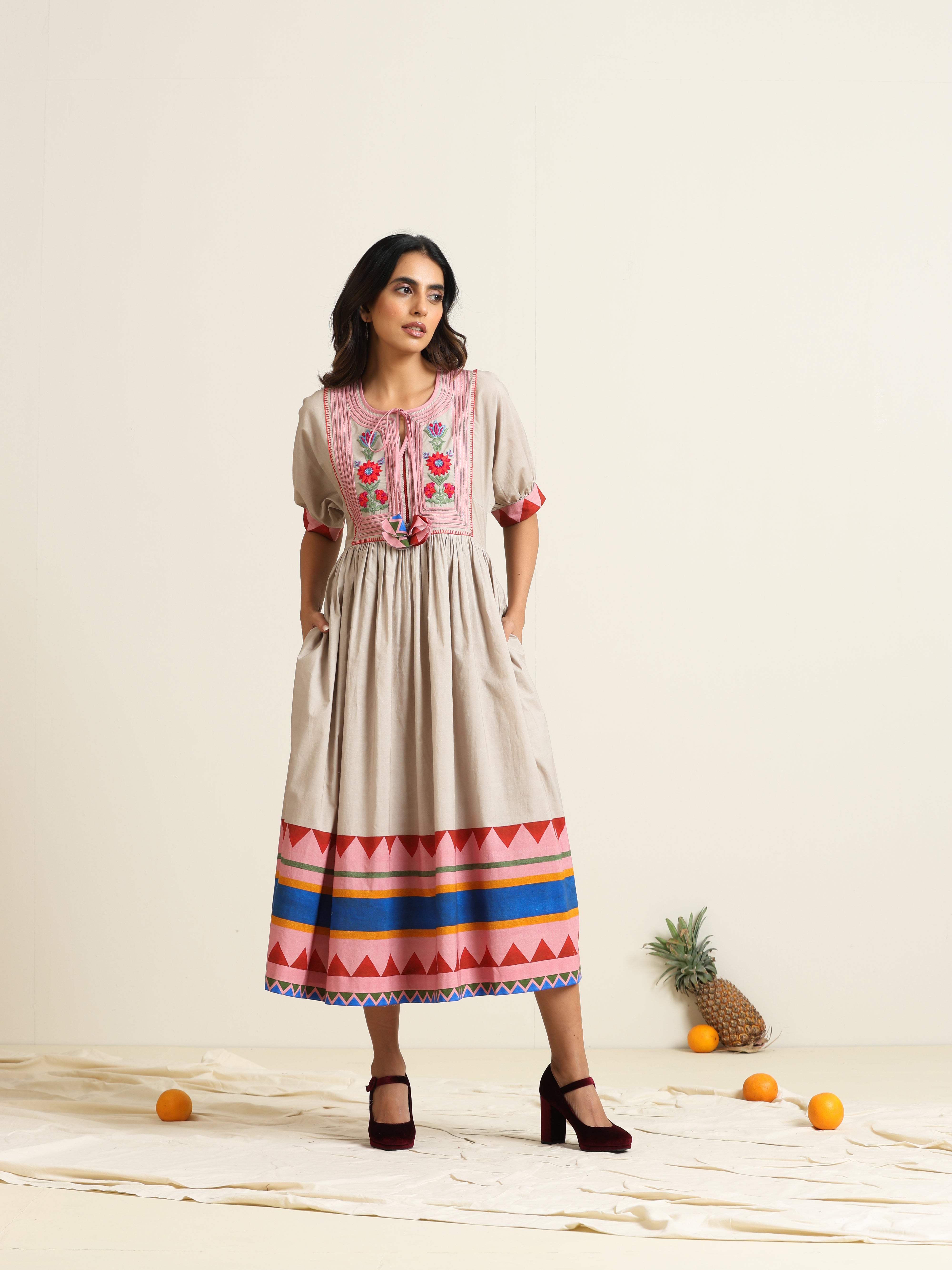 Ember Peasant Dress