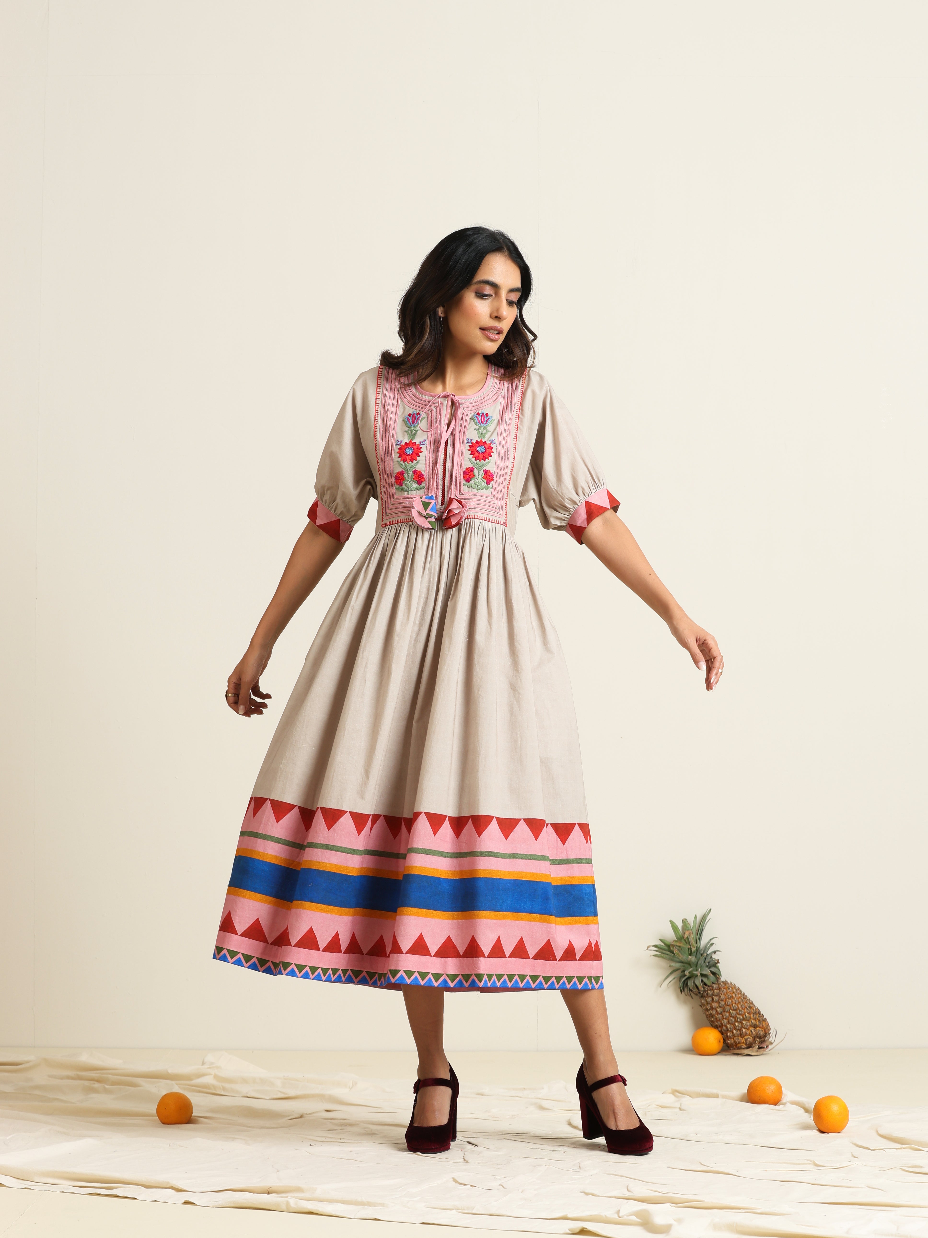 Ember Peasant Dress
