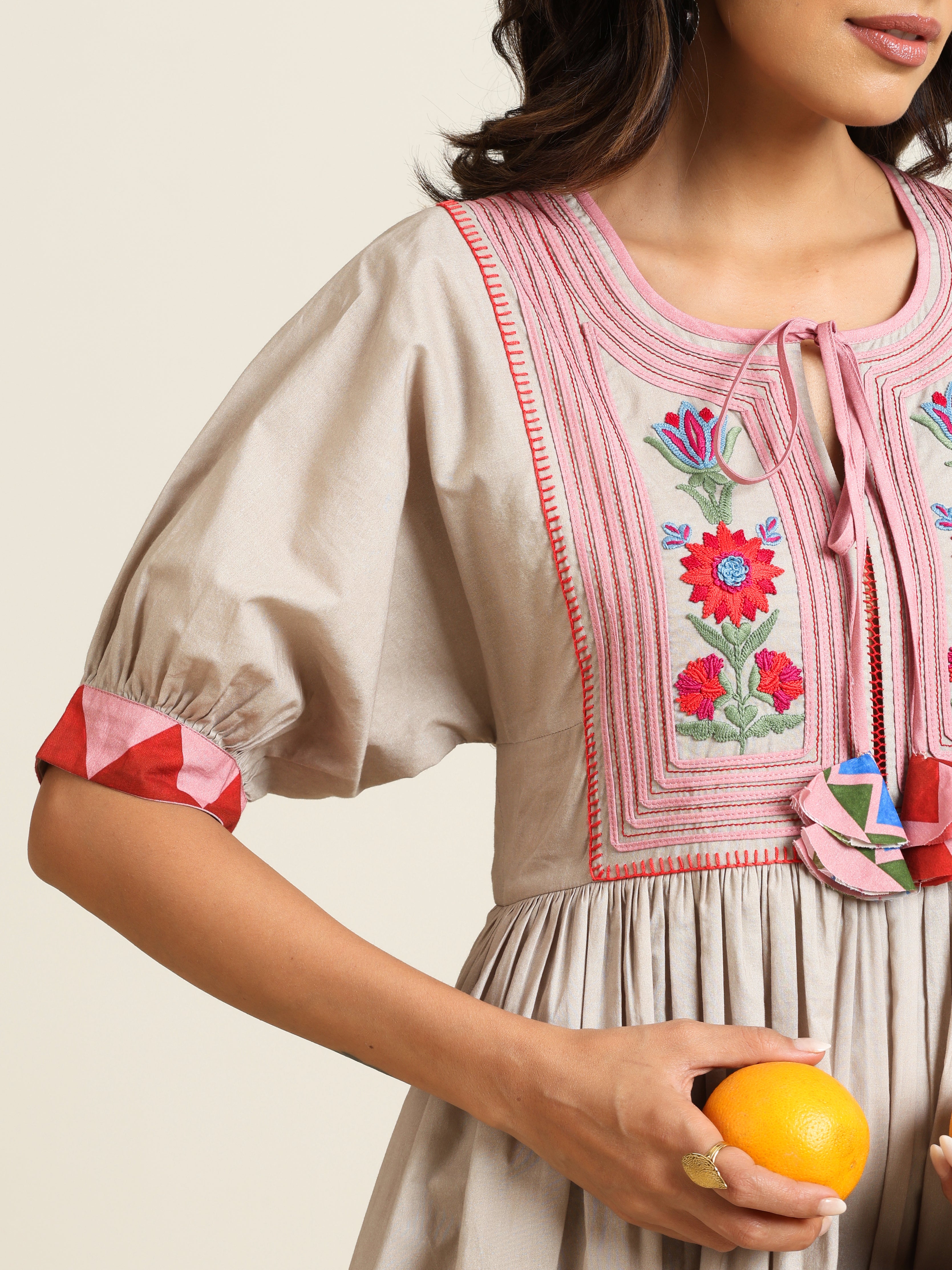 Ember Peasant Dress