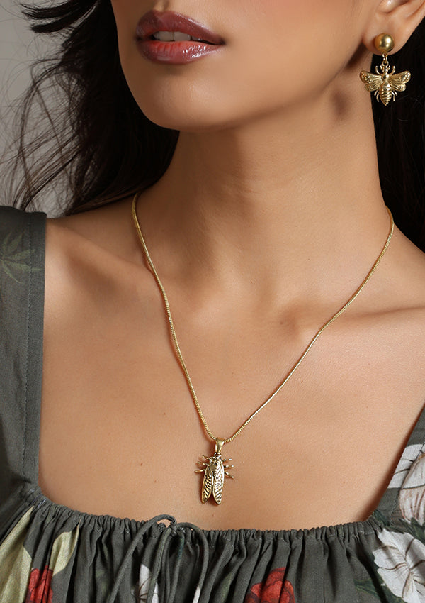 Brass Bug Neckpiece