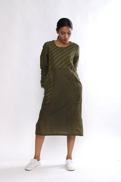 Olive Panel Tunic - shopraiman