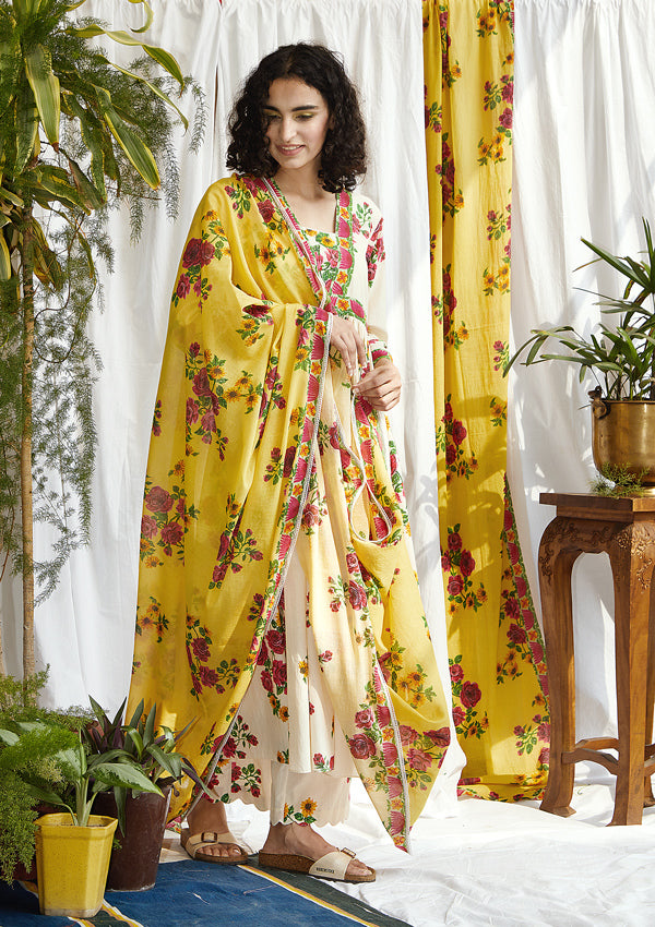 Yellow Rosie Dupatta