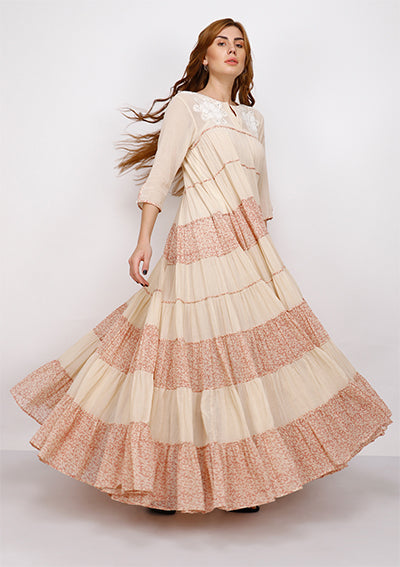 Blush Multi panel Dress