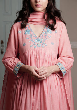 Pink Chanderi Dupatta
